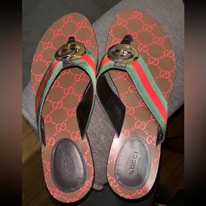 COPY - GUCCI GG THONG WEB SANDAL AUTHENTIC 💯